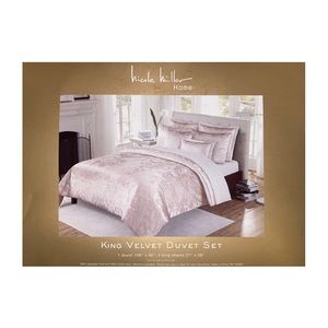 *NEW* NICOLE MILLER HOME KING VELVET DUVET SET
